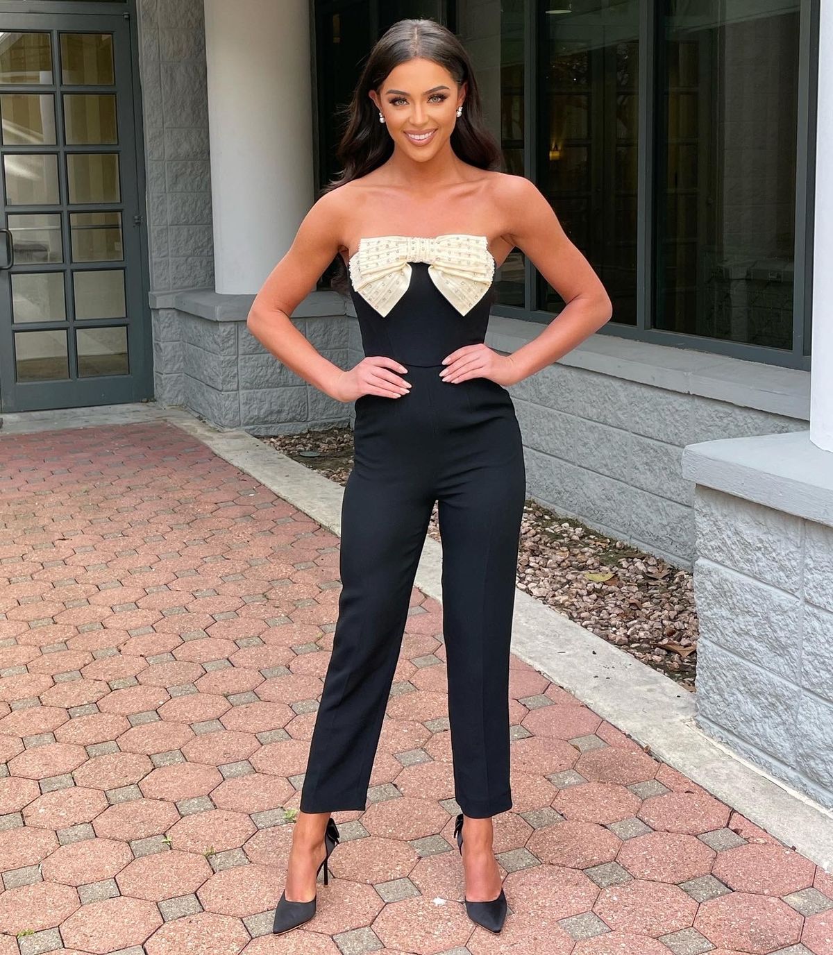 Size 0 Homecoming Strapless Black Formal Jumpsuit on Queenly