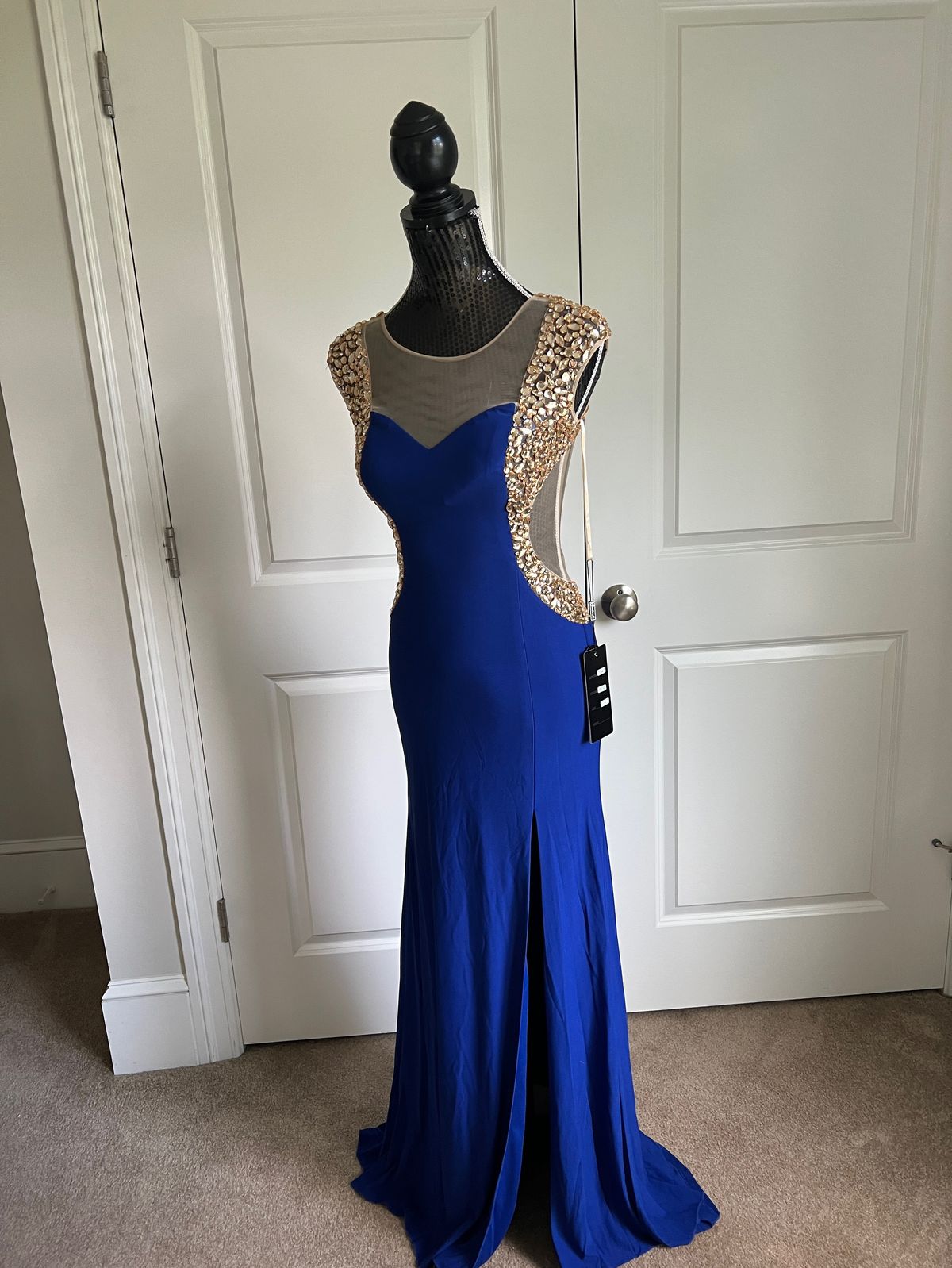 Size 4 Blue A-line Dress on Queenly