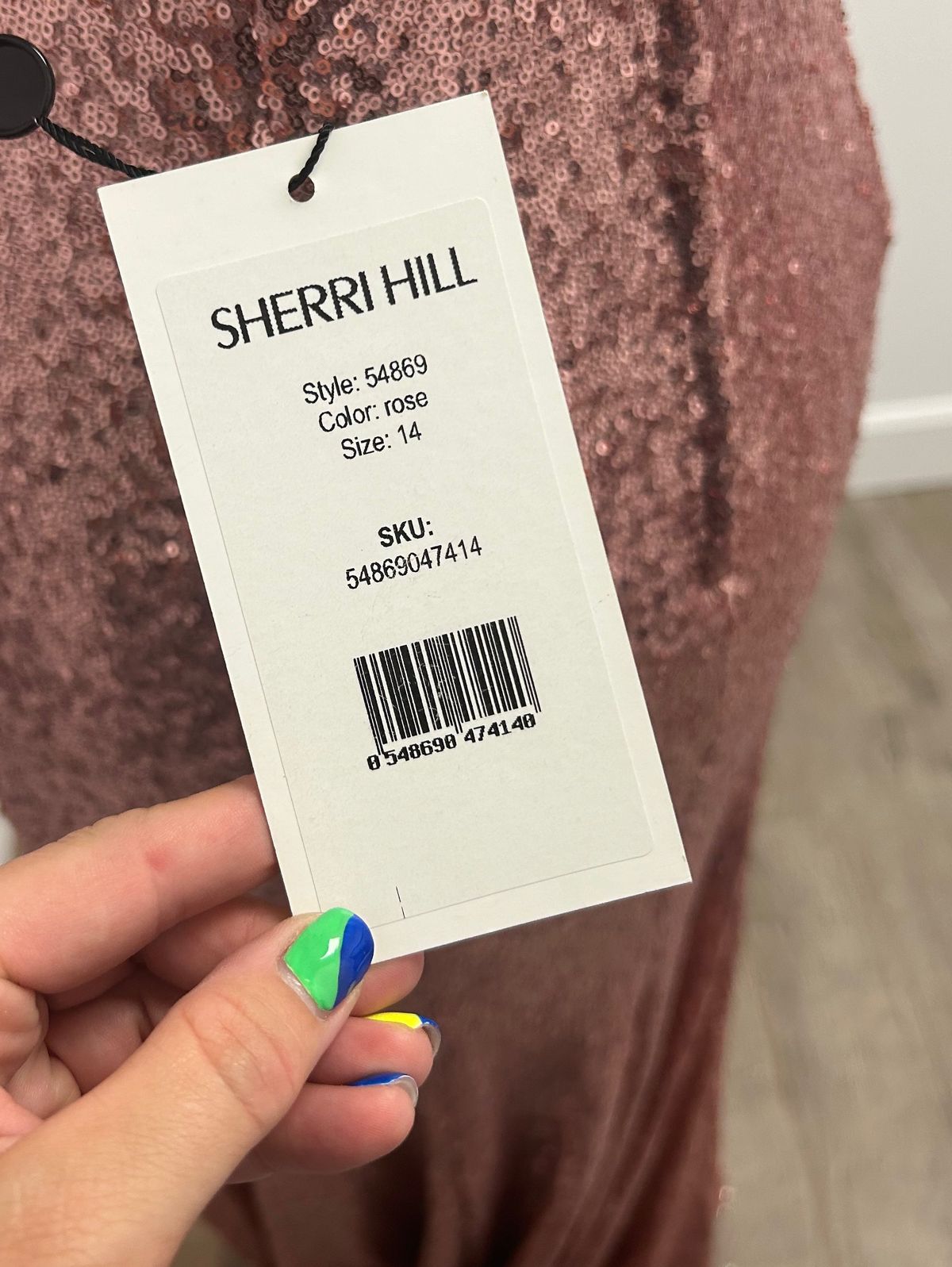 Style 54869 Sherri Hill Size 14 One Shoulder Pink A-line Dress on Queenly
