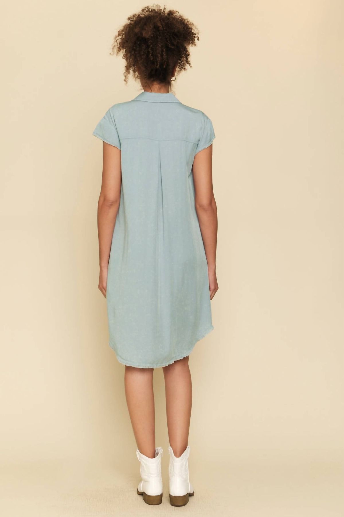 Style 1-3363210162-3011 mystree Size M Cap Sleeve Light Blue Cocktail Dress on Queenly