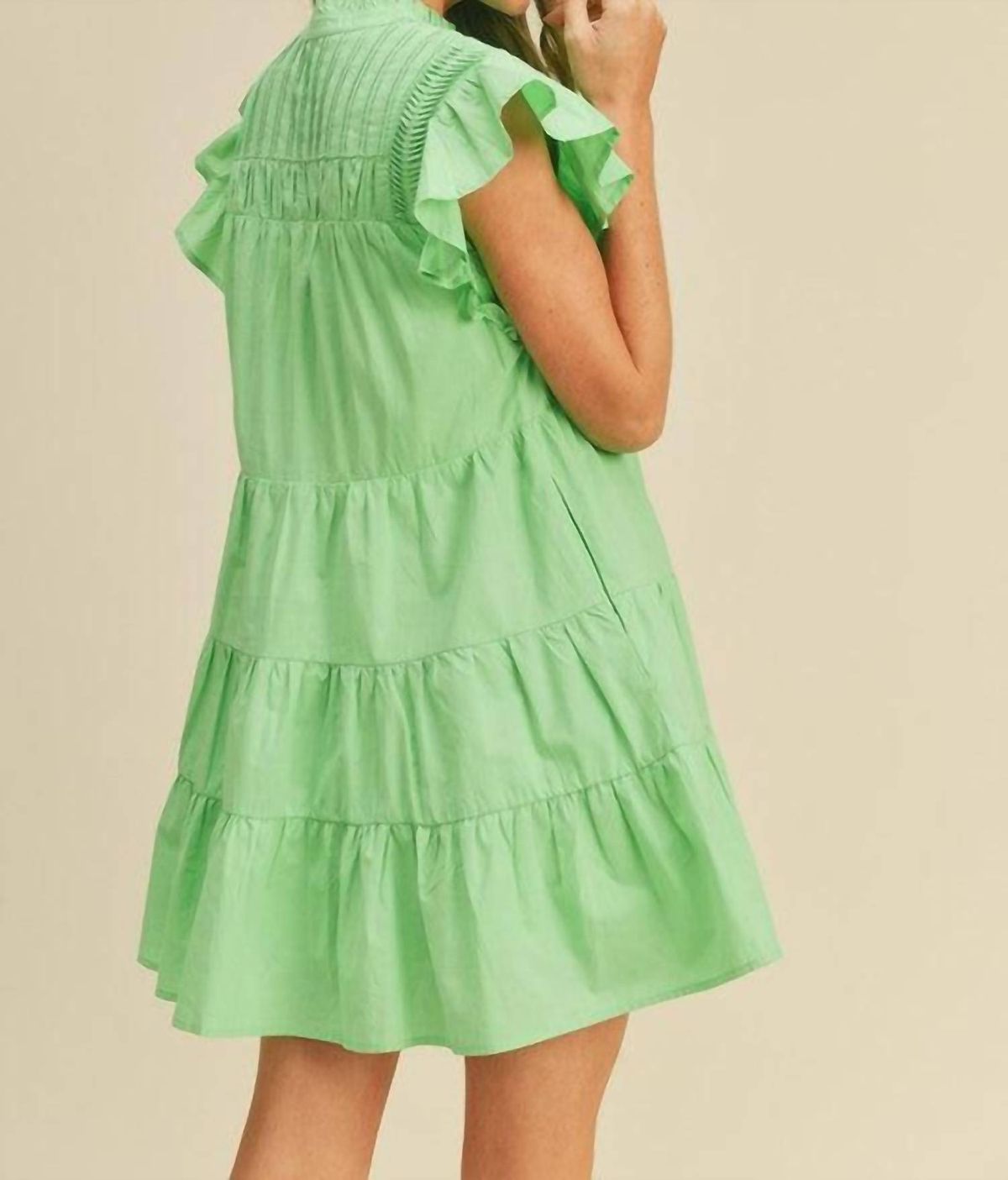 Style 1-3703433606-2791 &merci Size L High Neck Light Green Cocktail Dress on Queenly