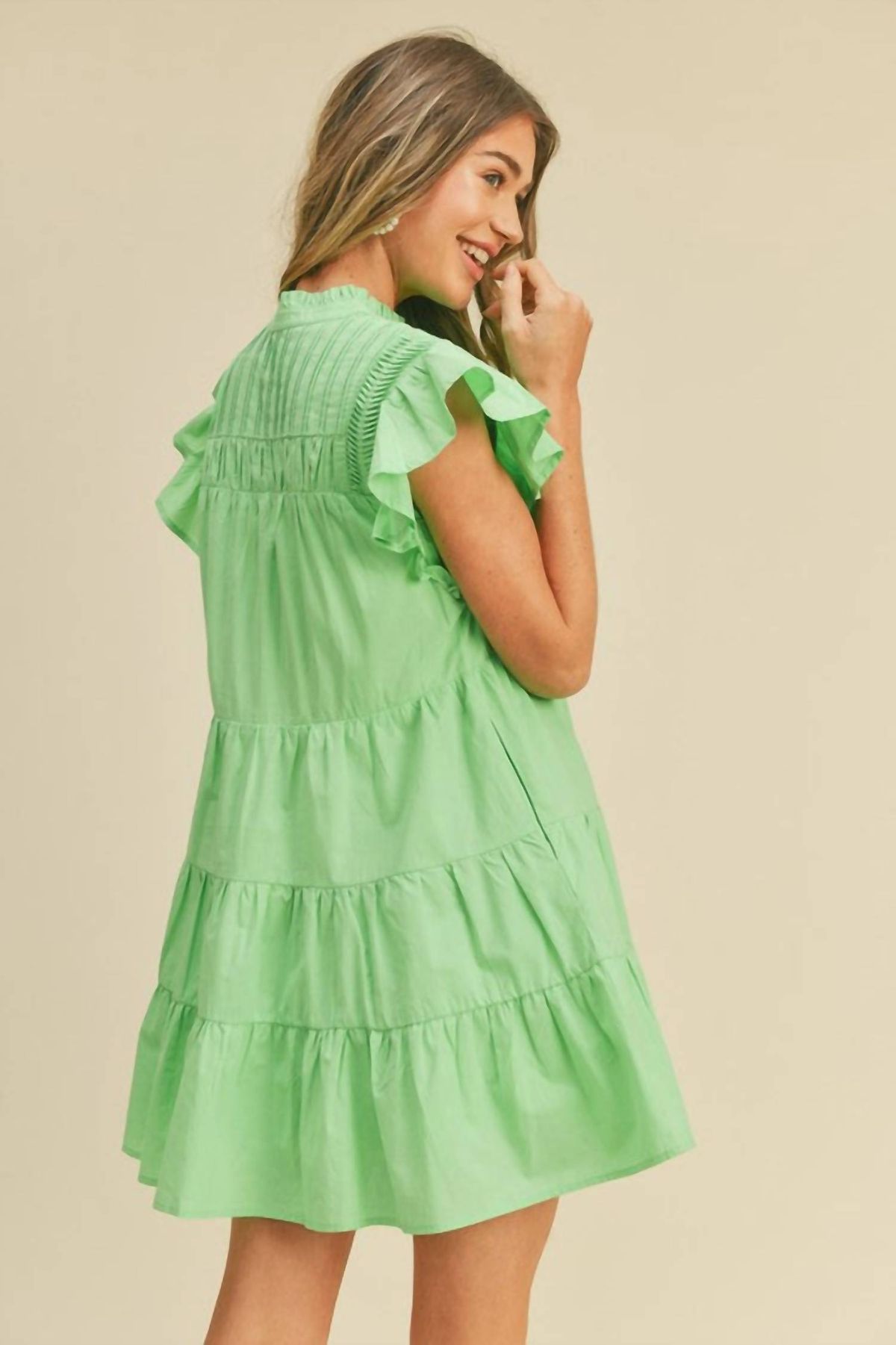 Style 1-3703433606-2791 &merci Size L High Neck Light Green Cocktail Dress on Queenly