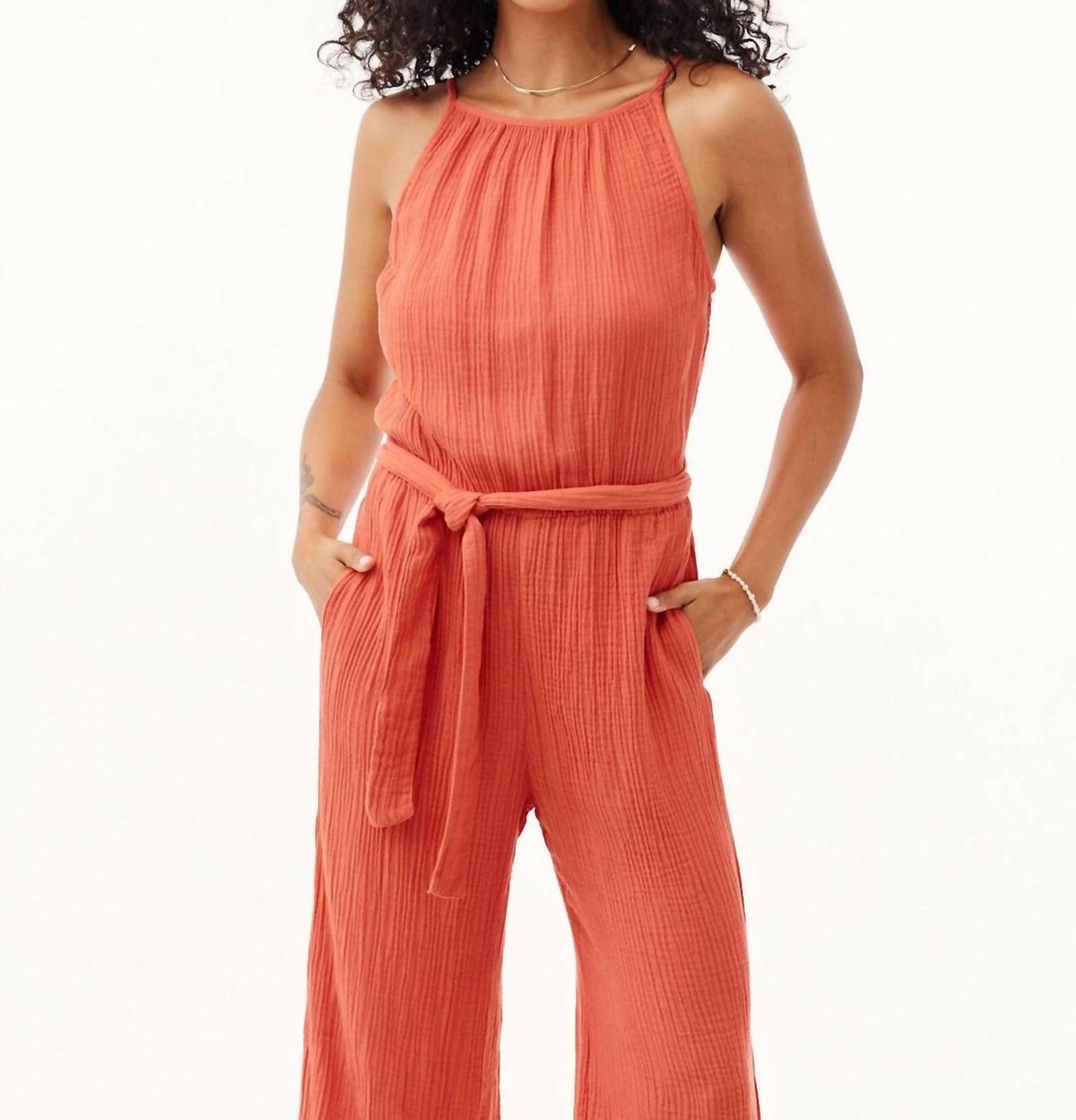 Style 1-3880063336-3855 Bella Dahl Size XS Red Formal Jumpsuit on Queenly