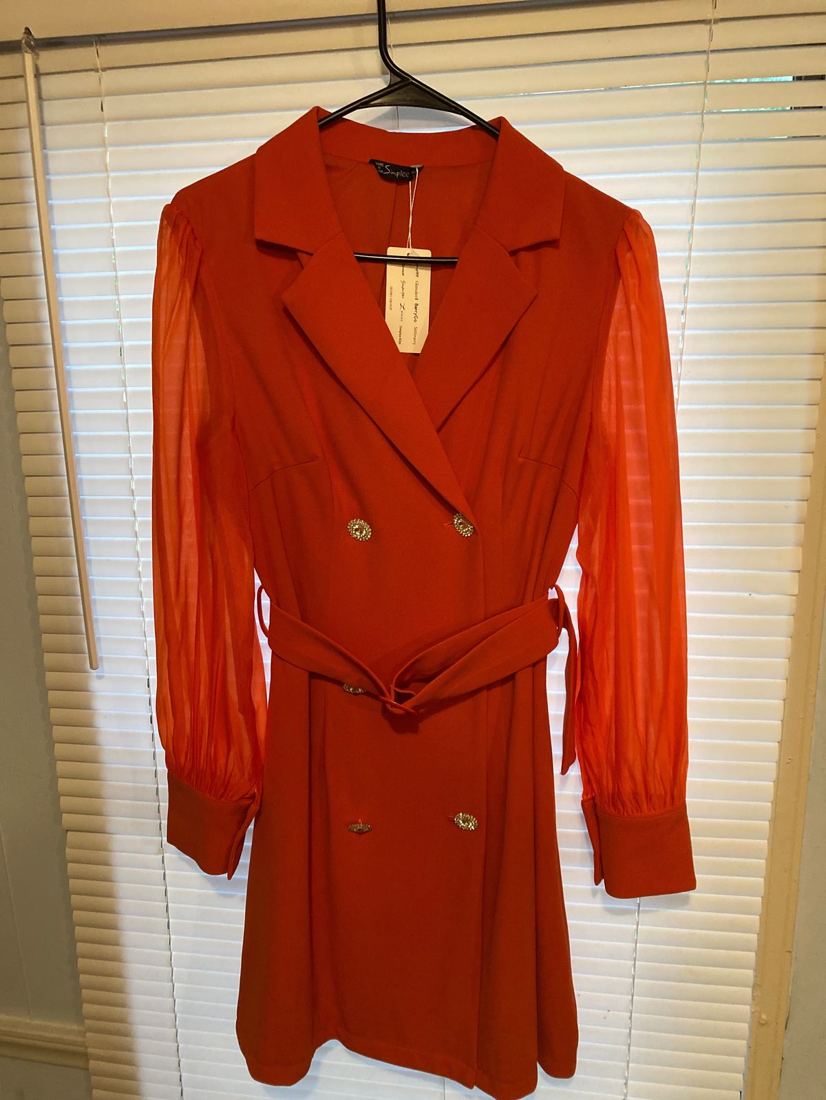 Size M Pageant Blazer Orange Cocktail Dress on Queenly
