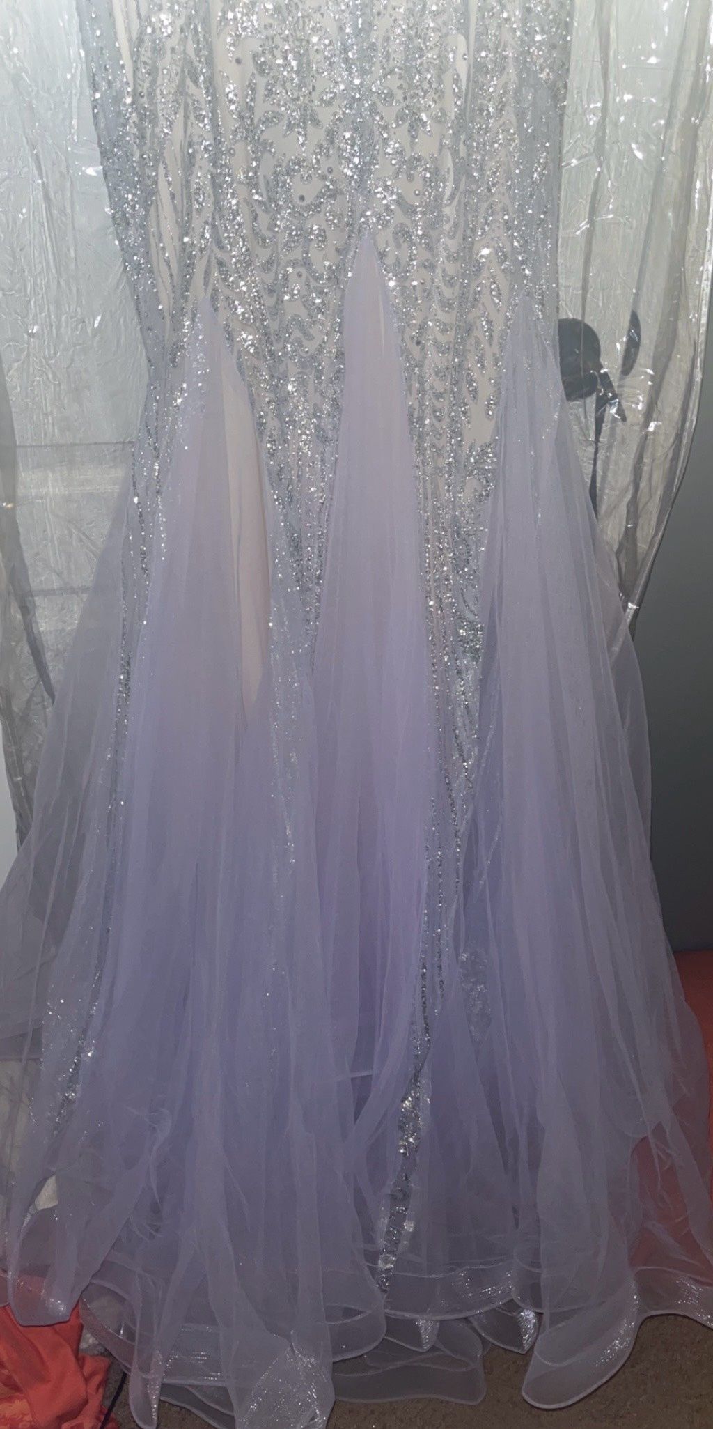 Elizabeth K by GLS Size M Prom Plunge Multicolor Mermaid Dress on Queenly
