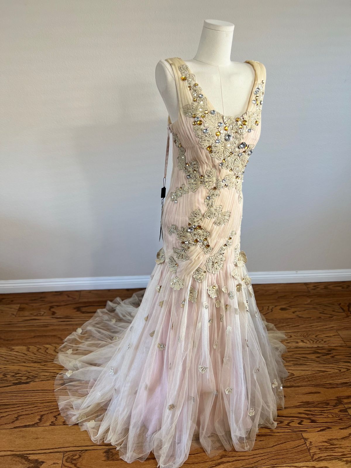 Size 14 Prom Nude Mermaid Dress on Queenly