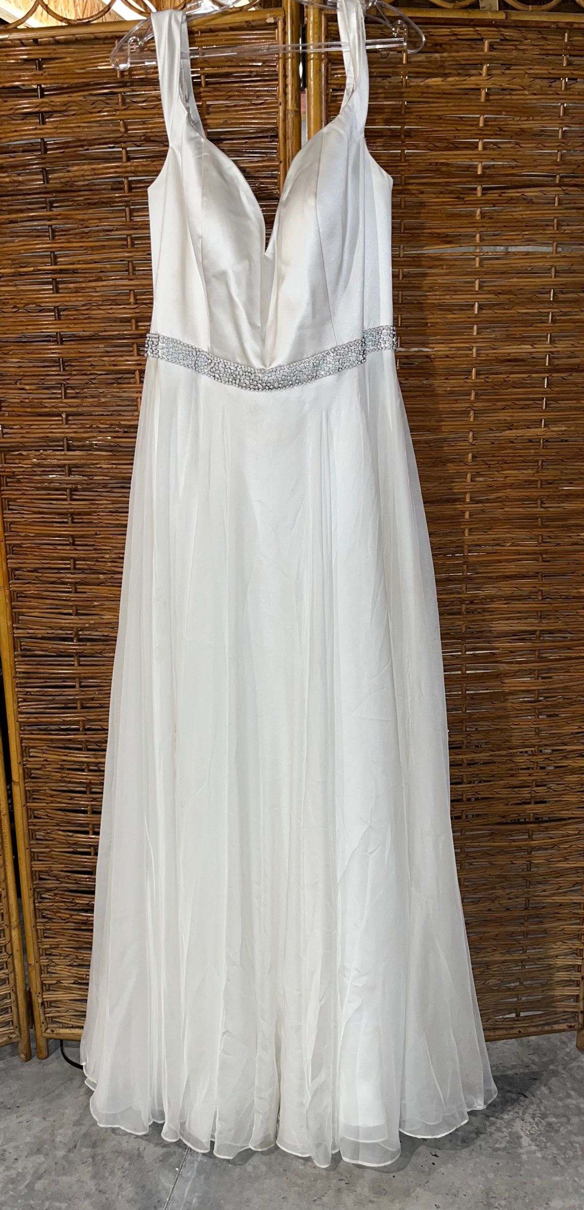 Sherri Hill Plus Size 18 Wedding Off The Shoulder White Floor Length Maxi on Queenly