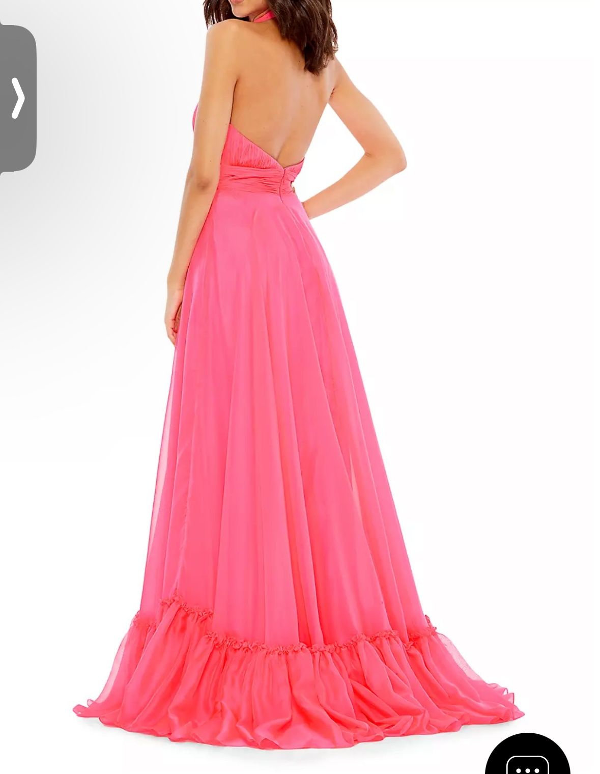 Style 67816 Mac Duggal Size 12 Prom Halter Hot Pink A-line Dress on Queenly
