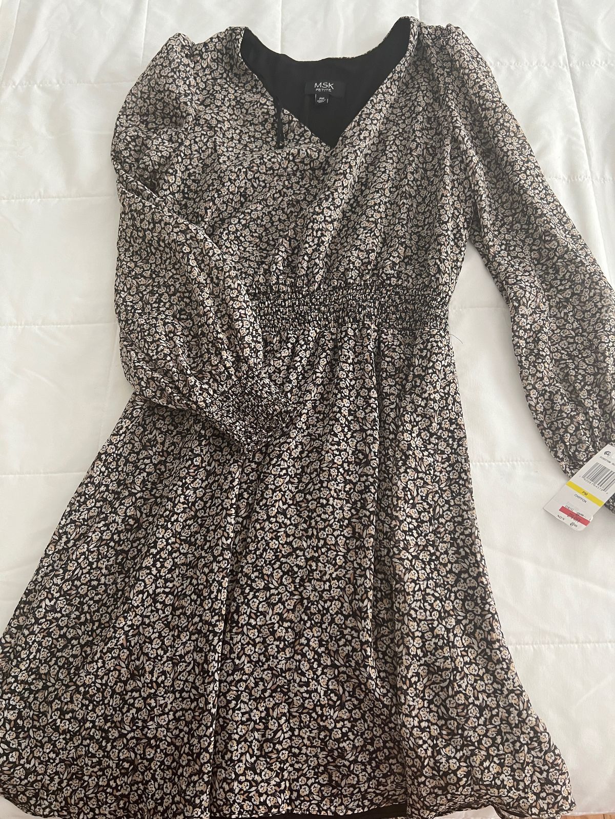 Msk Size M Long Sleeve Brown A-line Dress on Queenly