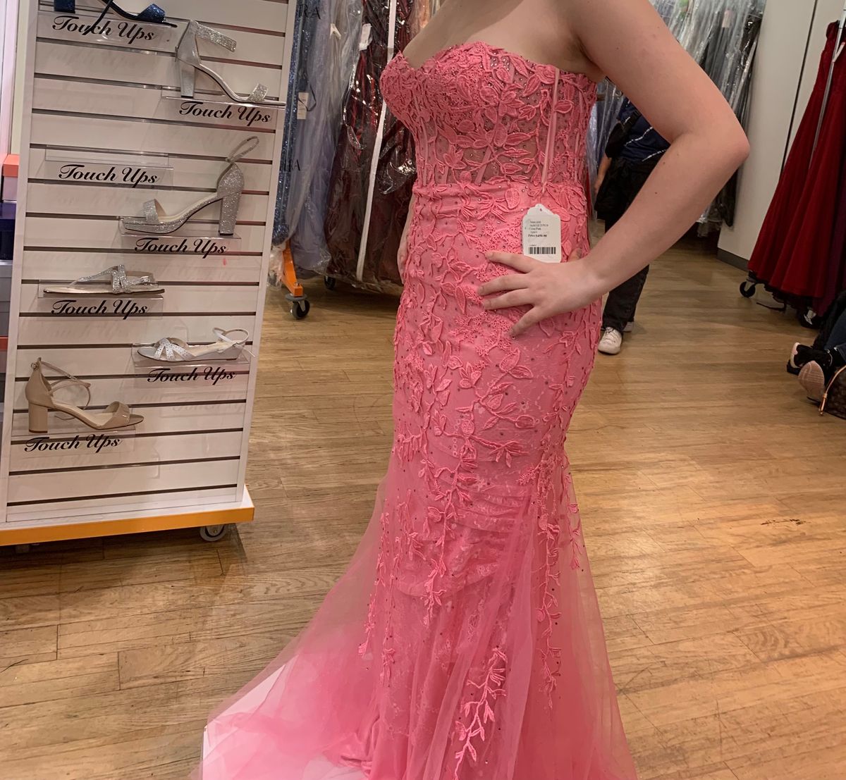 Amelia Couture Size 6 Prom Strapless Pink Mermaid Dress on Queenly