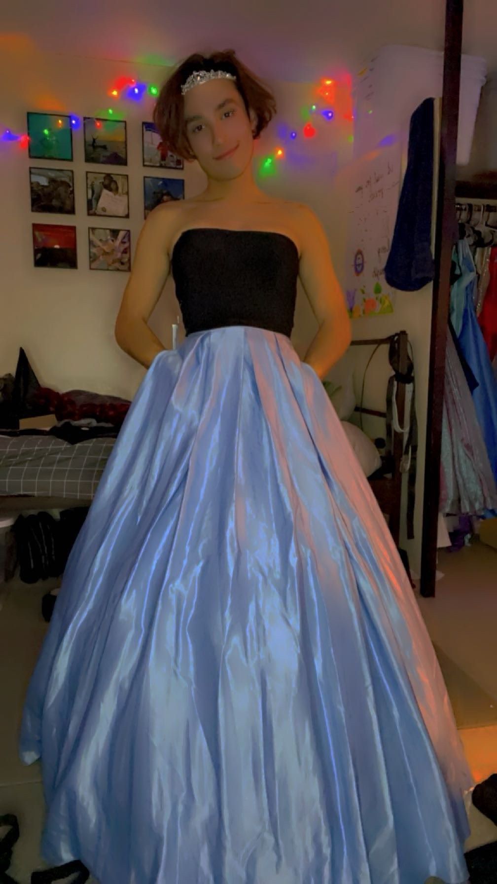 Windsor Size 6 Prom Strapless Multicolor Ball Gown on Queenly