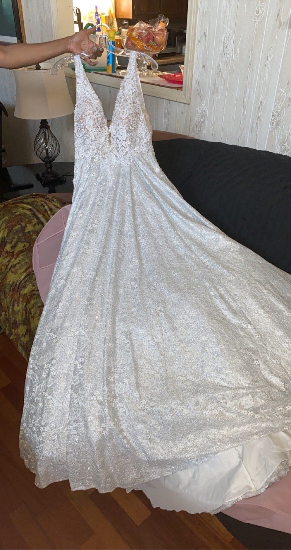 MoriLee Size 6 Wedding Lace White Ball Gown on Queenly