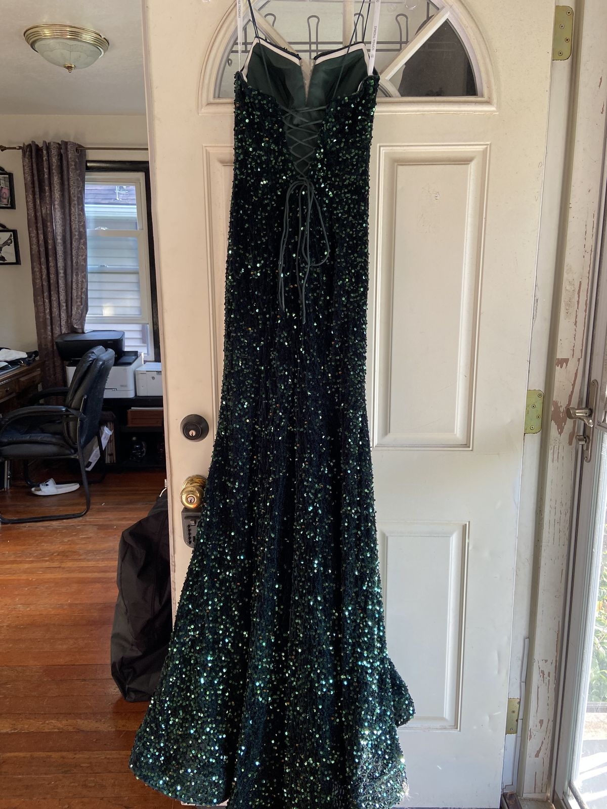 Sophia Thomas Size 00 Strapless Green A-line Dress on Queenly