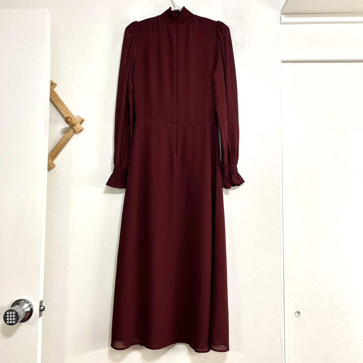 Reformation Size 4 Long Sleeve Red Side Slit Dress on Queenly