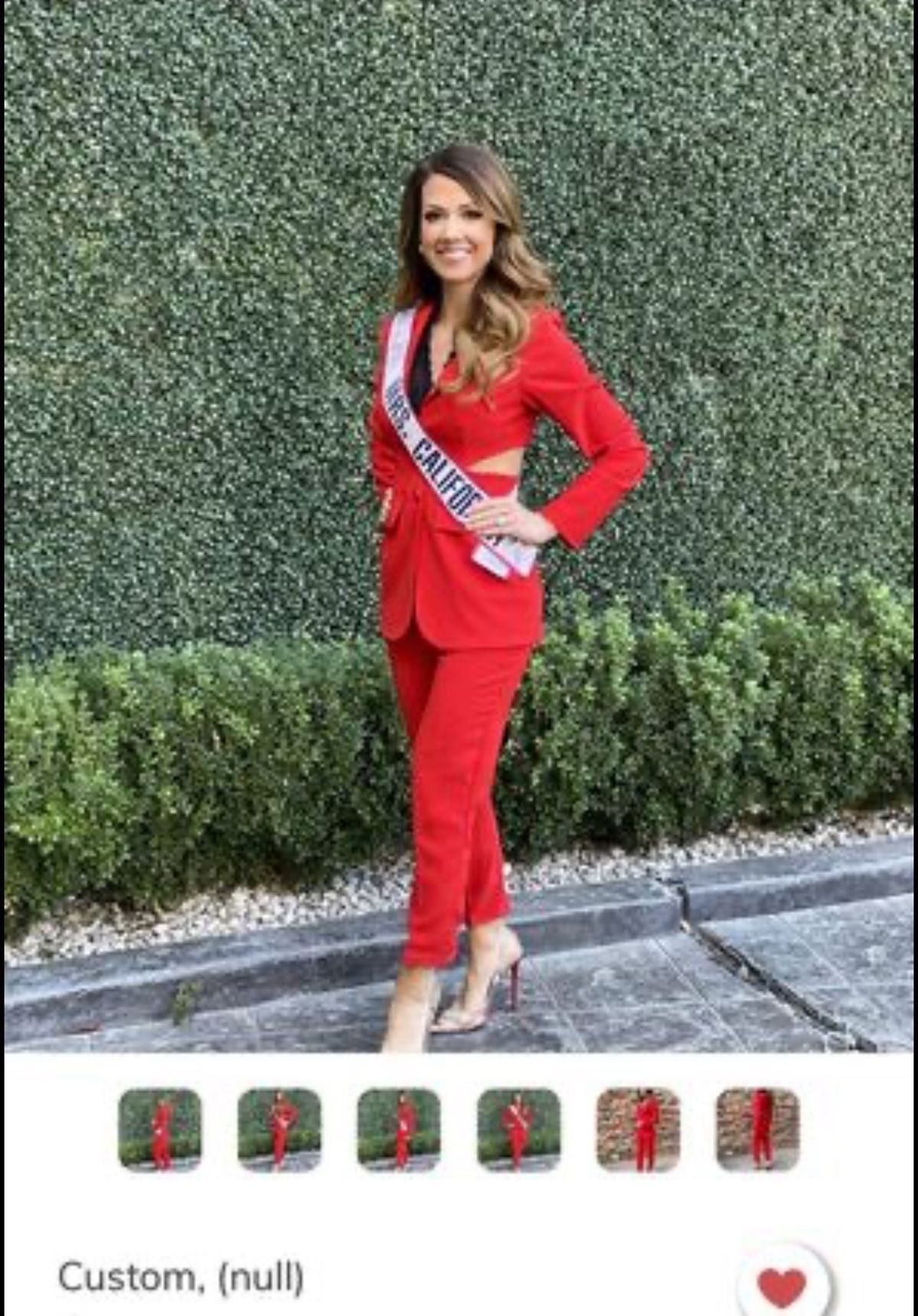 Size 0 Pageant Red Formal Jumpsuit on Queenly