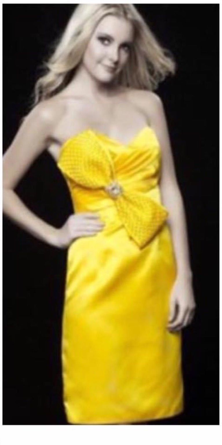 Milano Formals Size S Homecoming Yellow Cocktail Dress on Queenly