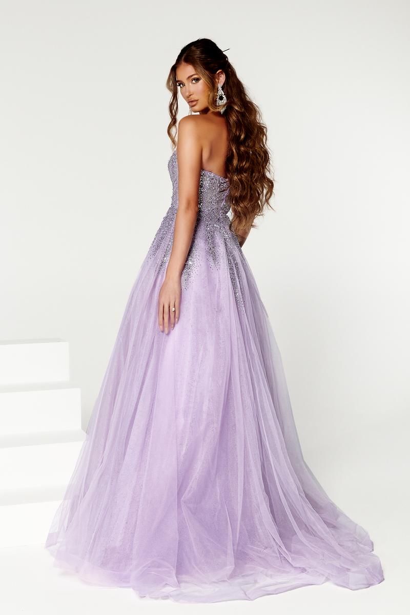 Style PS23958 Portia and Scarlett Size 14 Prom Purple Ball Gown on Queenly