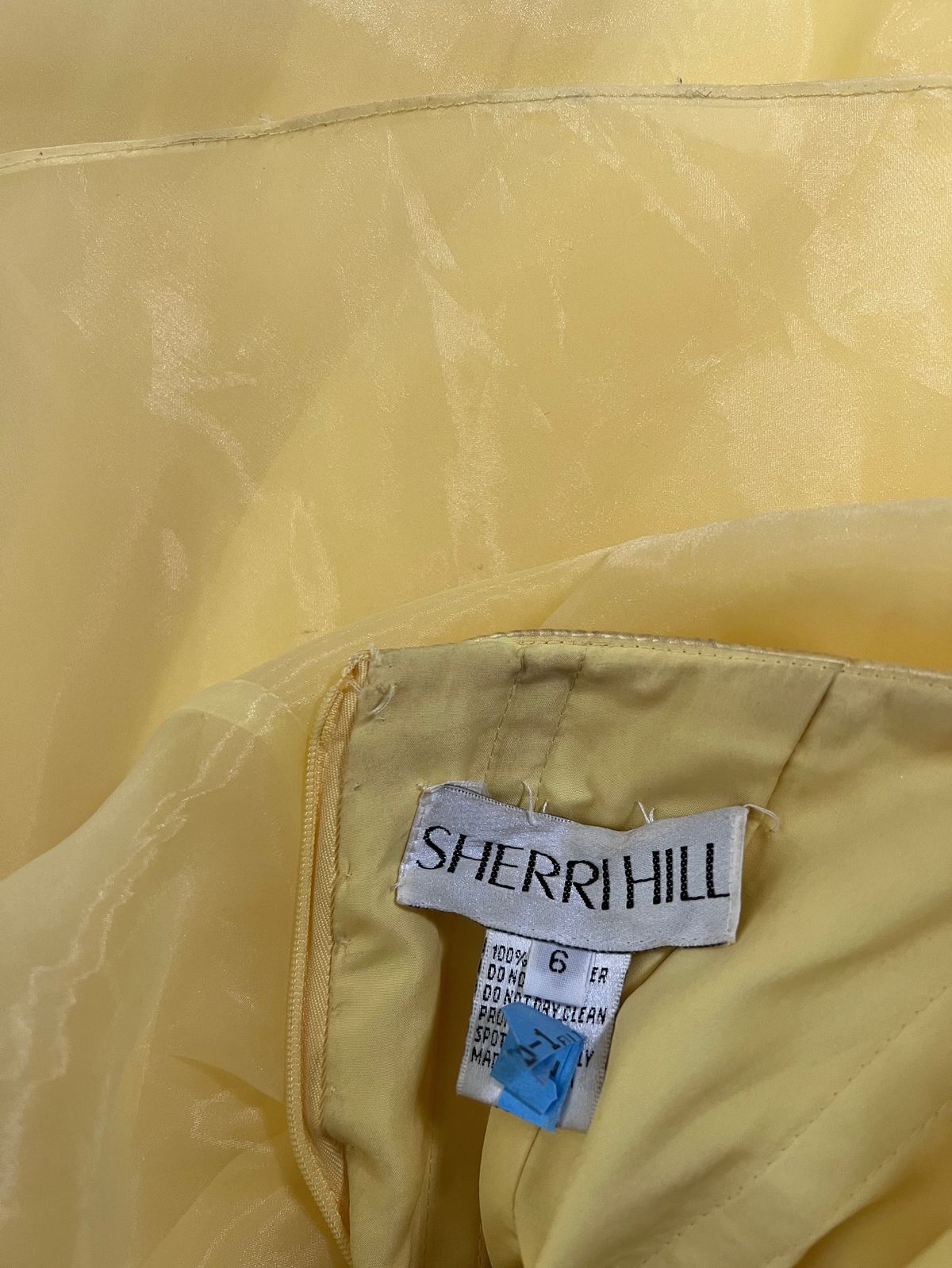 Sherri Hill Size 6 Prom Strapless Yellow Ball Gown on Queenly