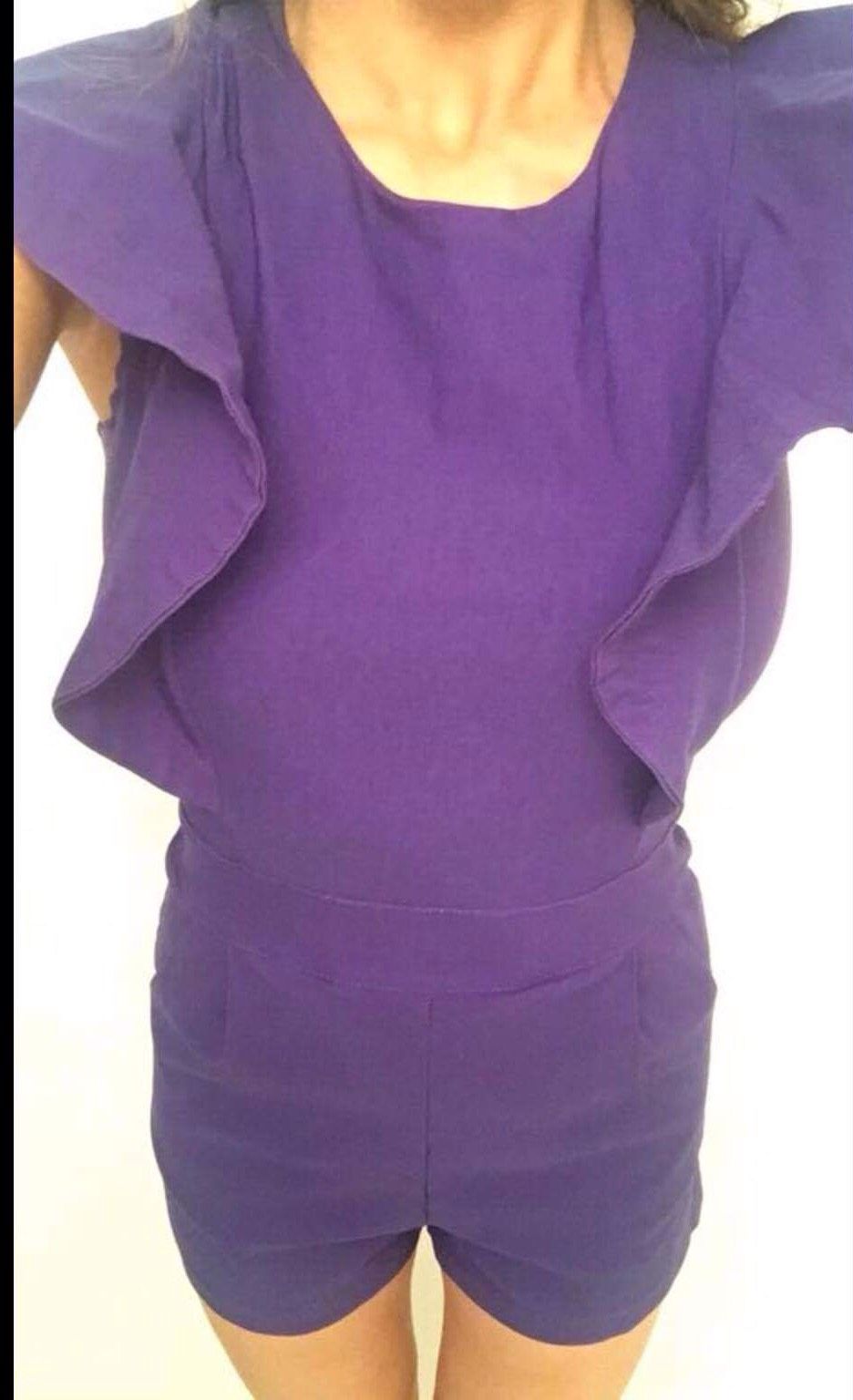 Size 6 Nightclub Purple Formal Jumpsuit on Queenly