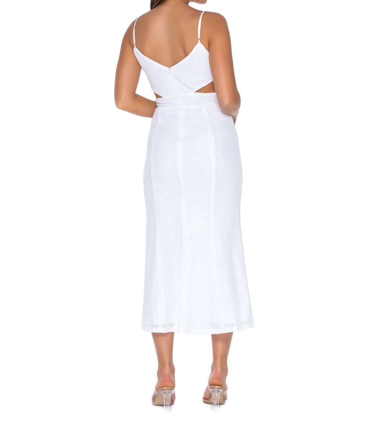 Style 1-2303455251-2696 SAYLOR Size L White Cocktail Dress on Queenly