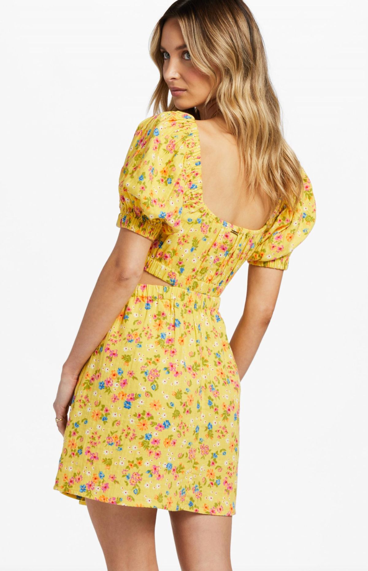 Style 1-2477376459-2791 Billabong Size L Yellow Cocktail Dress on Queenly