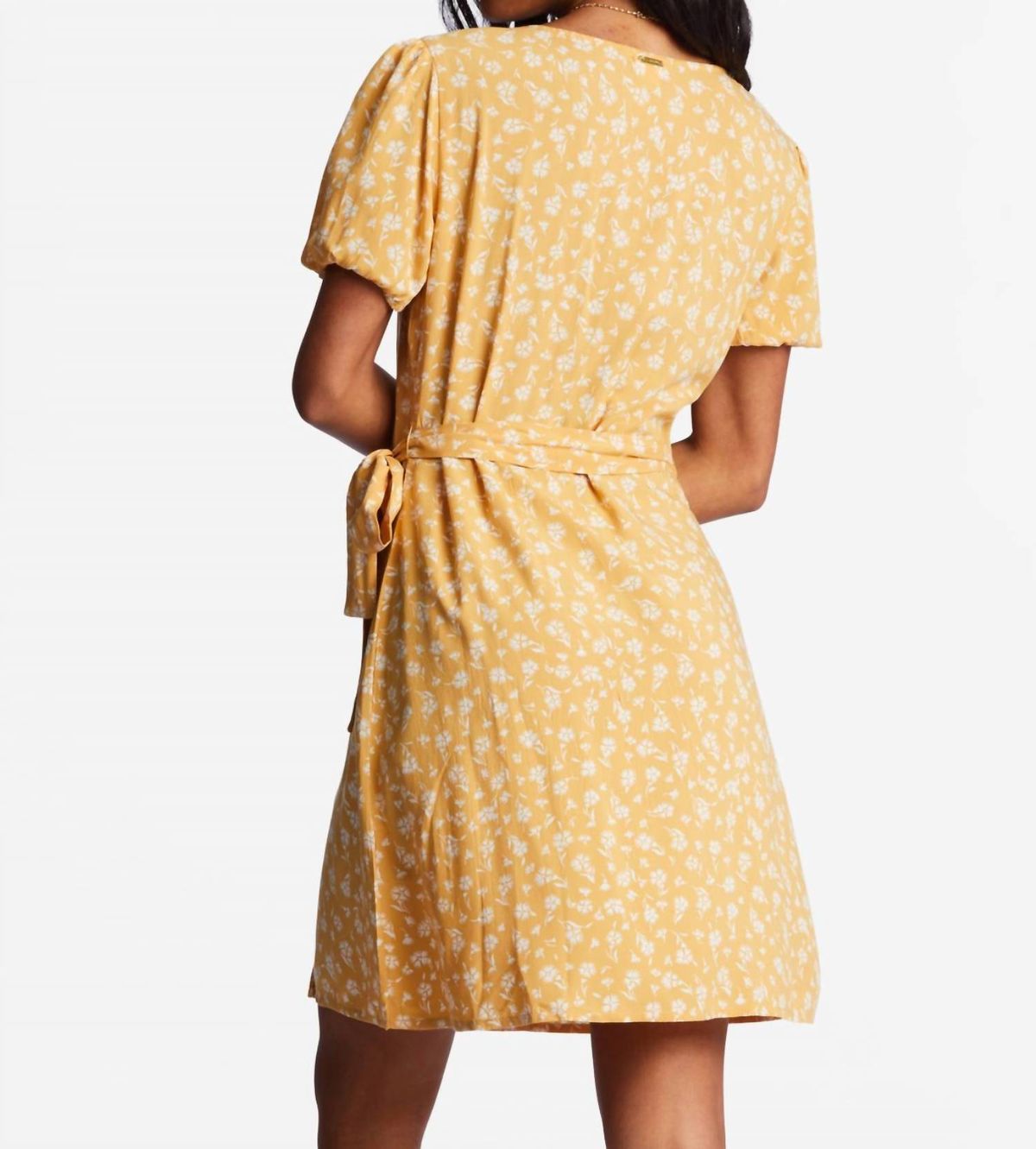 Style 1-716838655-2791 Billabong Size L Satin Yellow Cocktail Dress on Queenly
