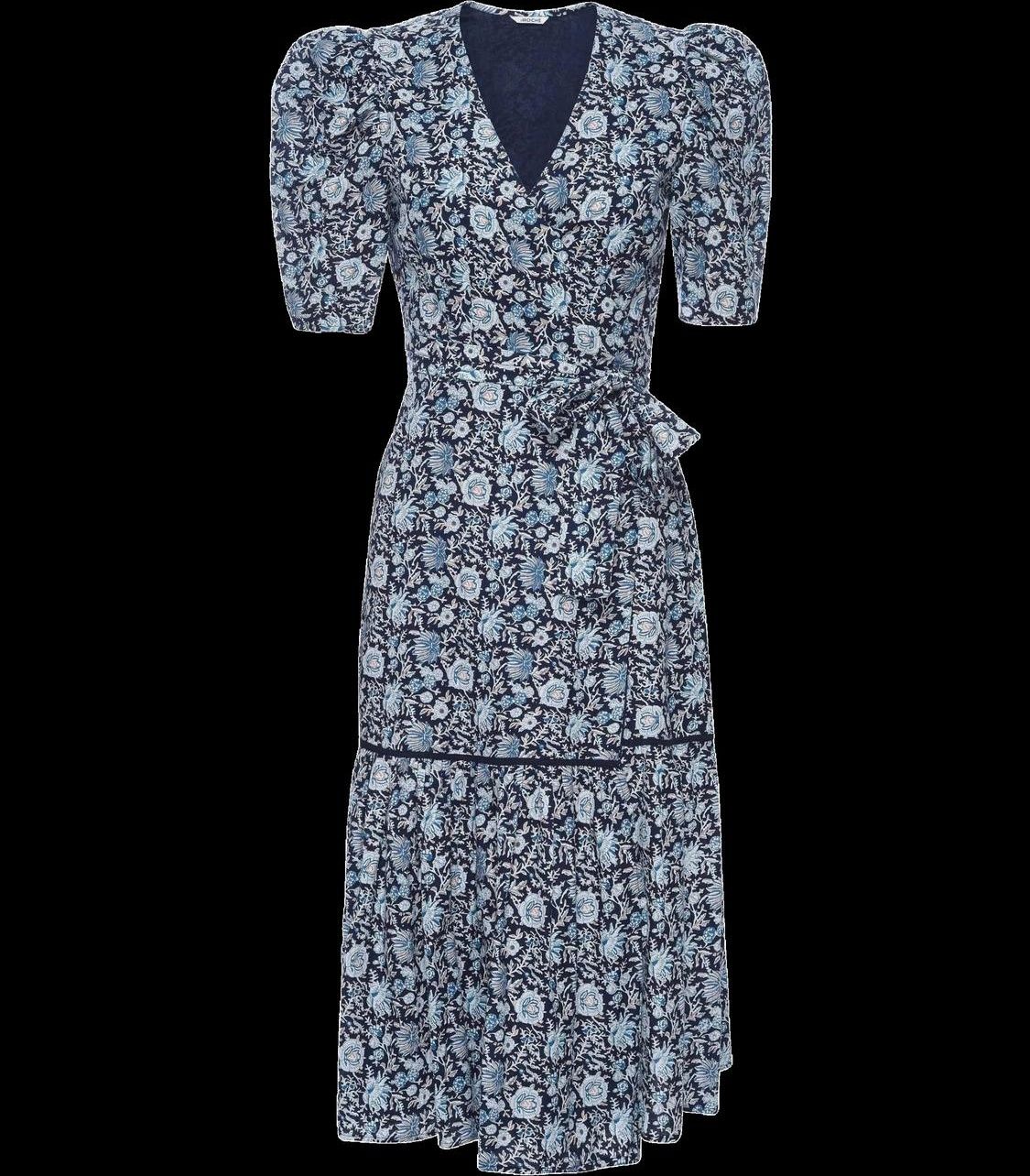 Style 1-841776351-1498 St. Roche Size 4 Floral Navy Blue Cocktail Dress on Queenly