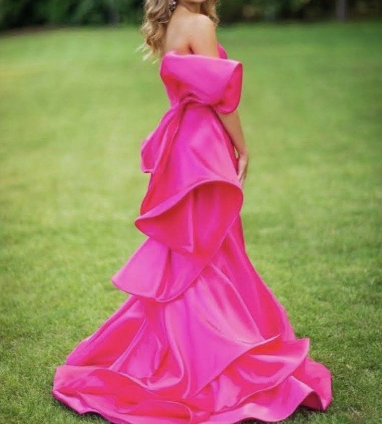 Jovani Size 2 Prom Strapless Hot Pink A-line Dress on Queenly