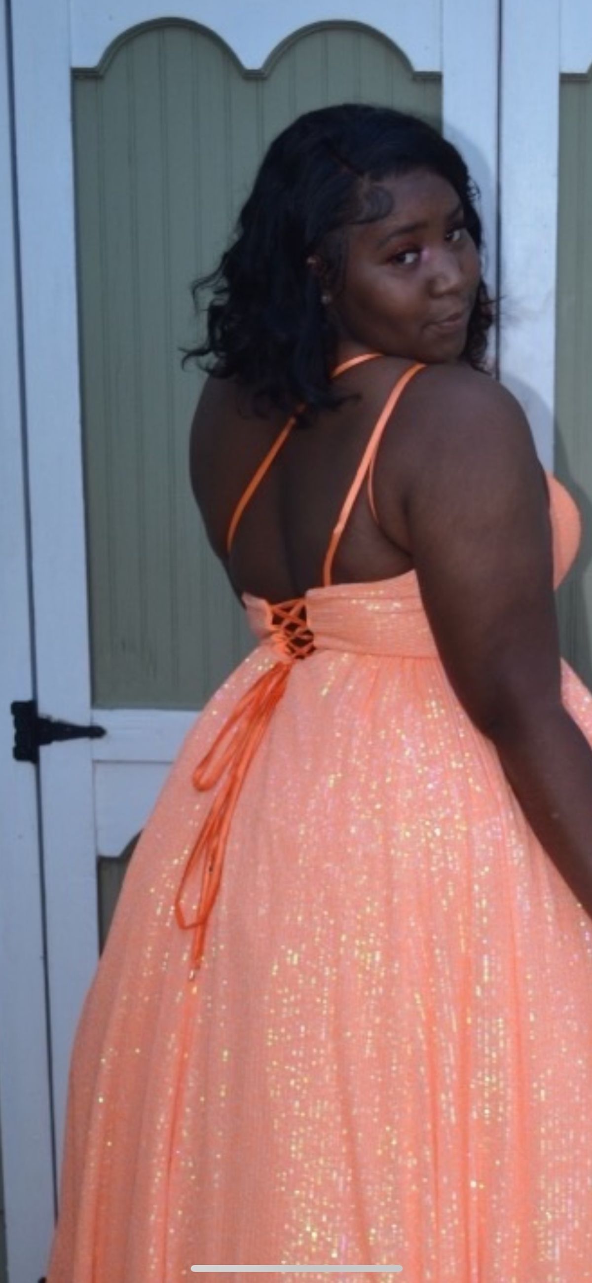 Sherri Hill Plus Size 18 Prom Orange Ball Gown on Queenly