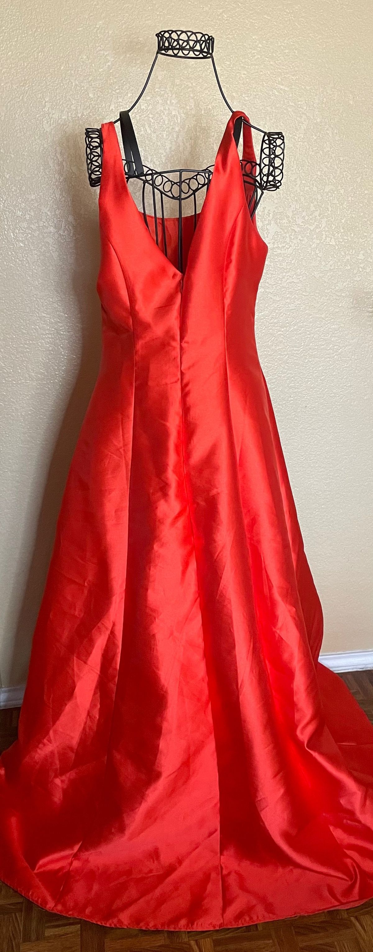 B. Darlin Size 12 Prom Orange Ball Gown on Queenly