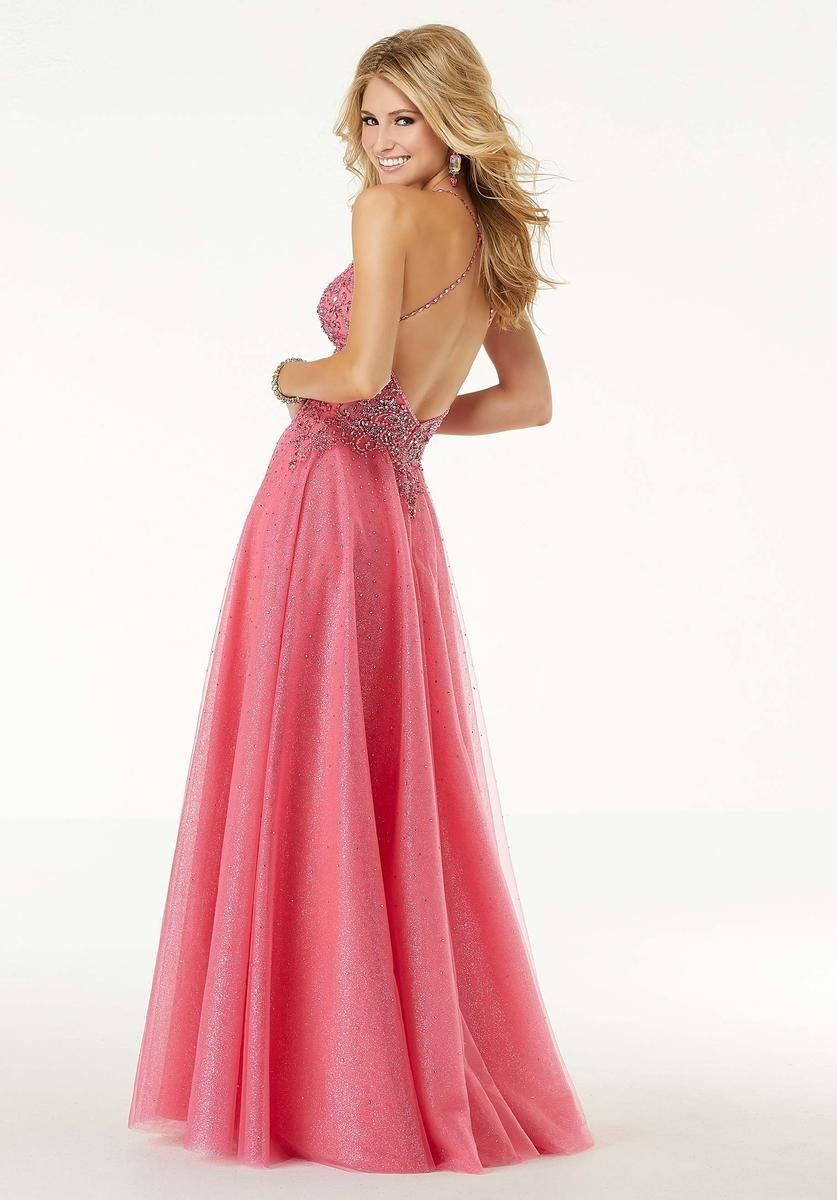 Style 45070 MoriLee Plus Size 16 Prom Sequined Pink Ball Gown on Queenly