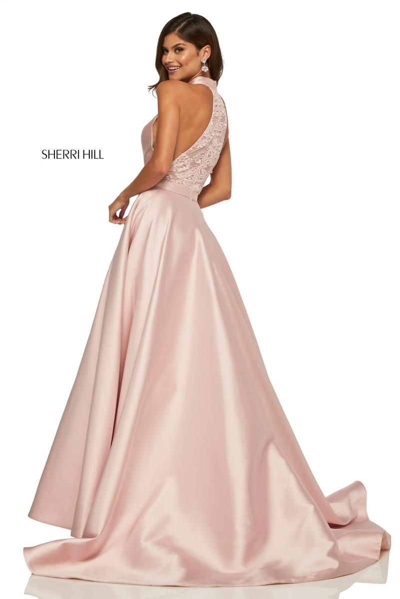 Style 52573 Sherri Hill Size 4 Prom Pink Ball Gown on Queenly