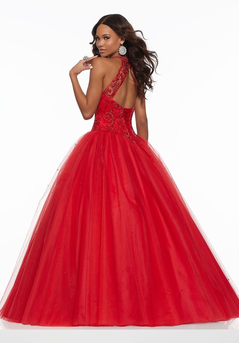 Style 43122 MoriLee Plus Size 24 Prom Red Ball Gown on Queenly