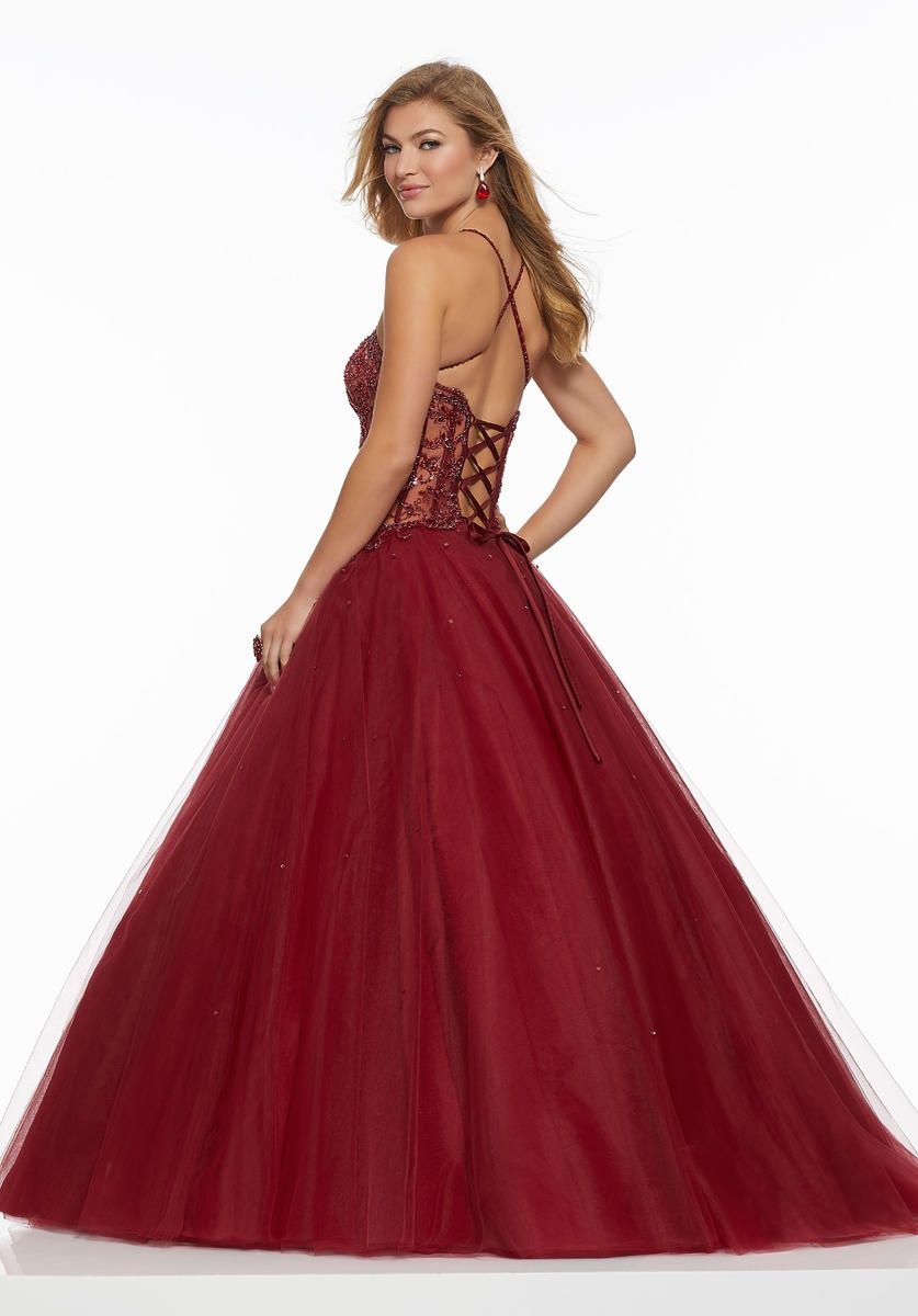 Style 43033 MoriLee Plus Size 22 Prom Red Ball Gown on Queenly