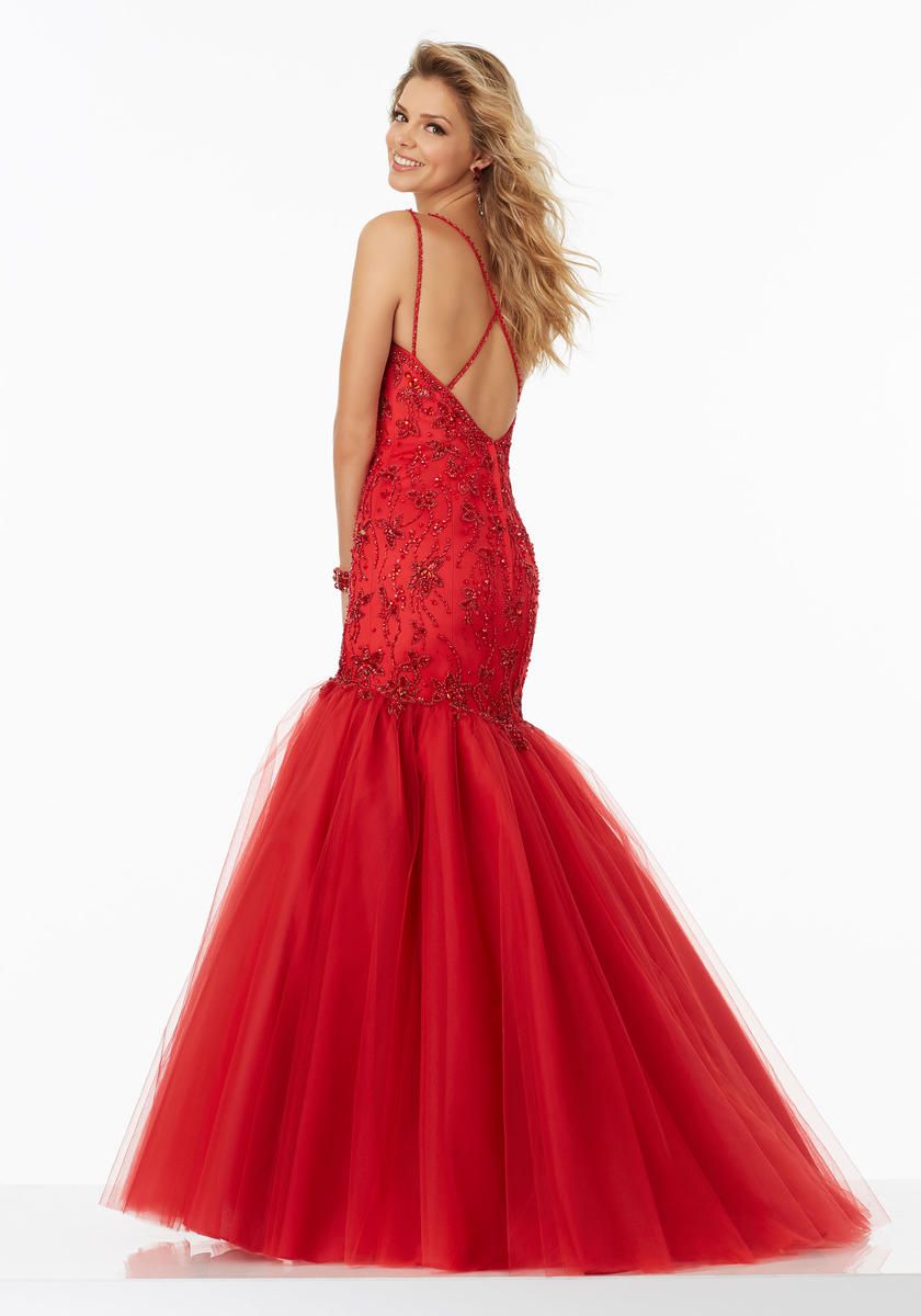 Style 99143 MoriLee Size 8 Prom Red Mermaid Dress on Queenly