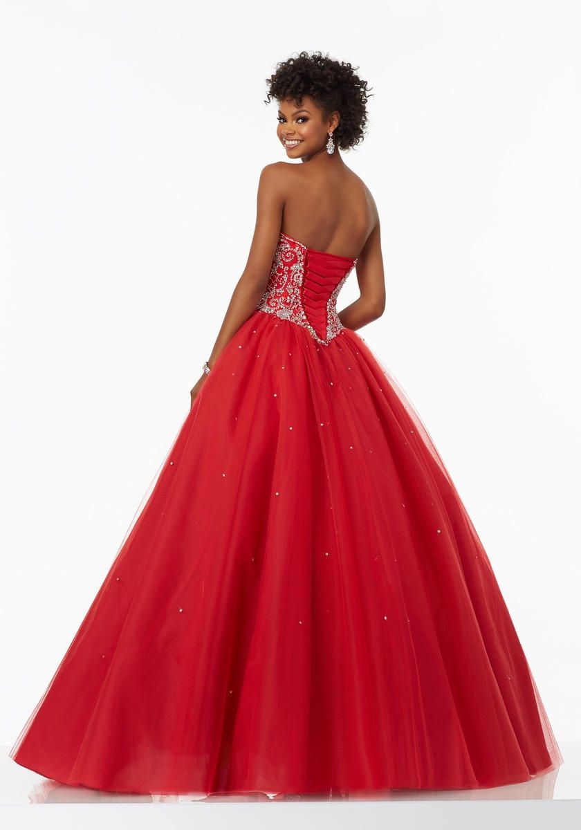 Style 99072 MoriLee Plus Size 20 Prom Red Ball Gown on Queenly
