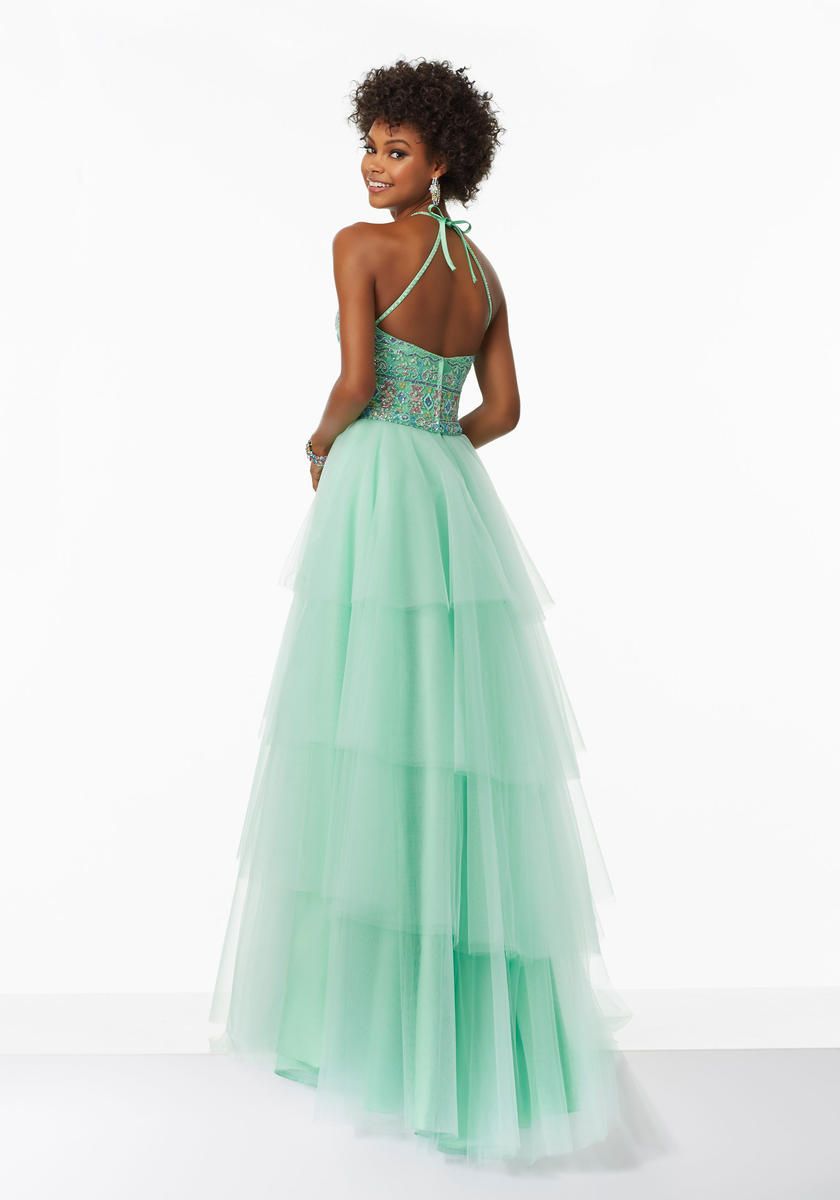 Style 99036 MoriLee Size 2 Prom Light Green Ball Gown on Queenly