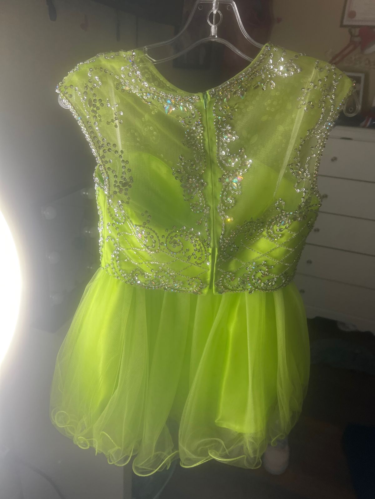 Size S Prom High Neck Light Green Floor Length Maxi on Queenly