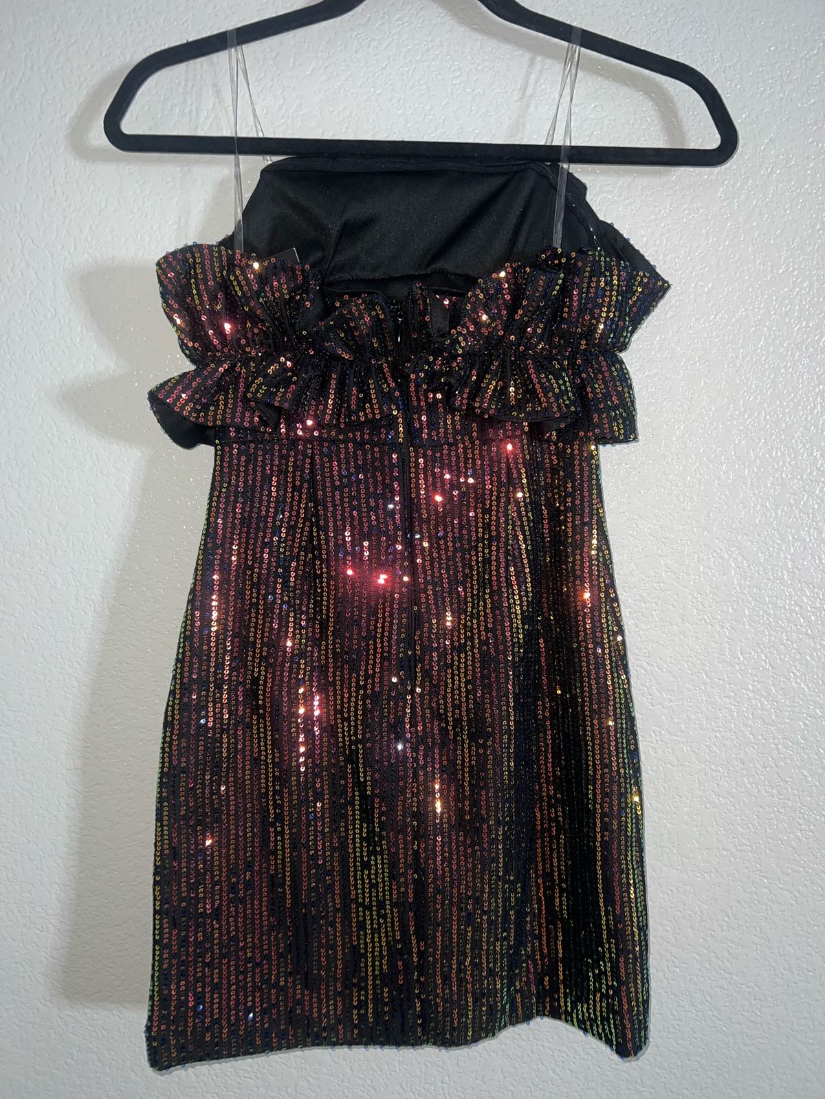 Size S Homecoming Strapless Multicolor Cocktail Dress on Queenly