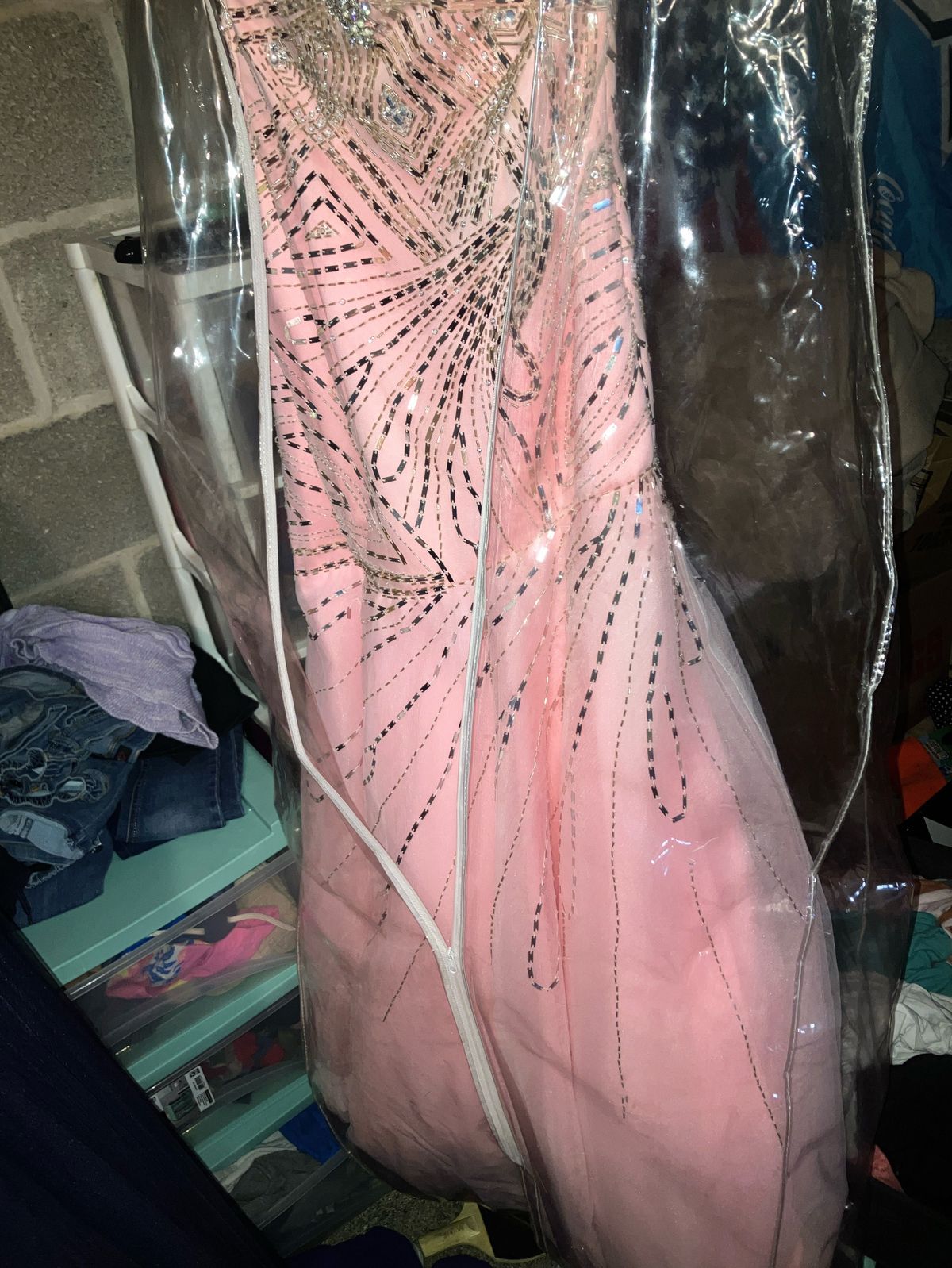 Tony Bowls Size 0 Pageant Strapless Pink Mermaid Dress on Queenly
