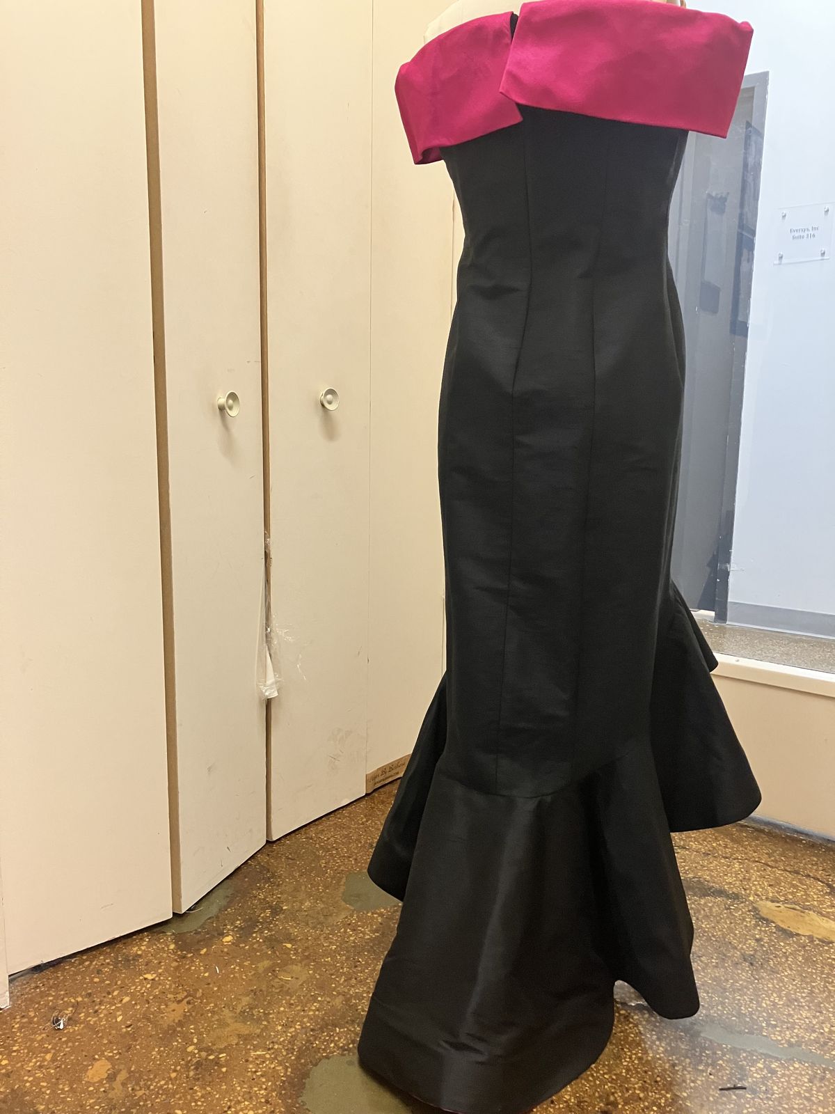 Style 5873-15 Size 12 Strapless Black Mermaid Dress on Queenly