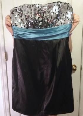 Speechless Size 8 Prom Strapless Multicolor Cocktail Dress on Queenly