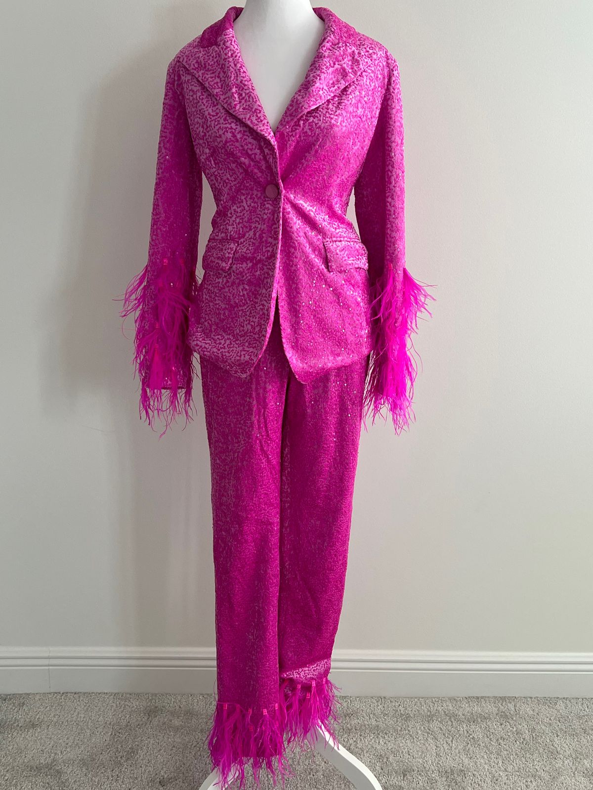 Size XS Hot Pink Formal Jumpsuit on Queenly