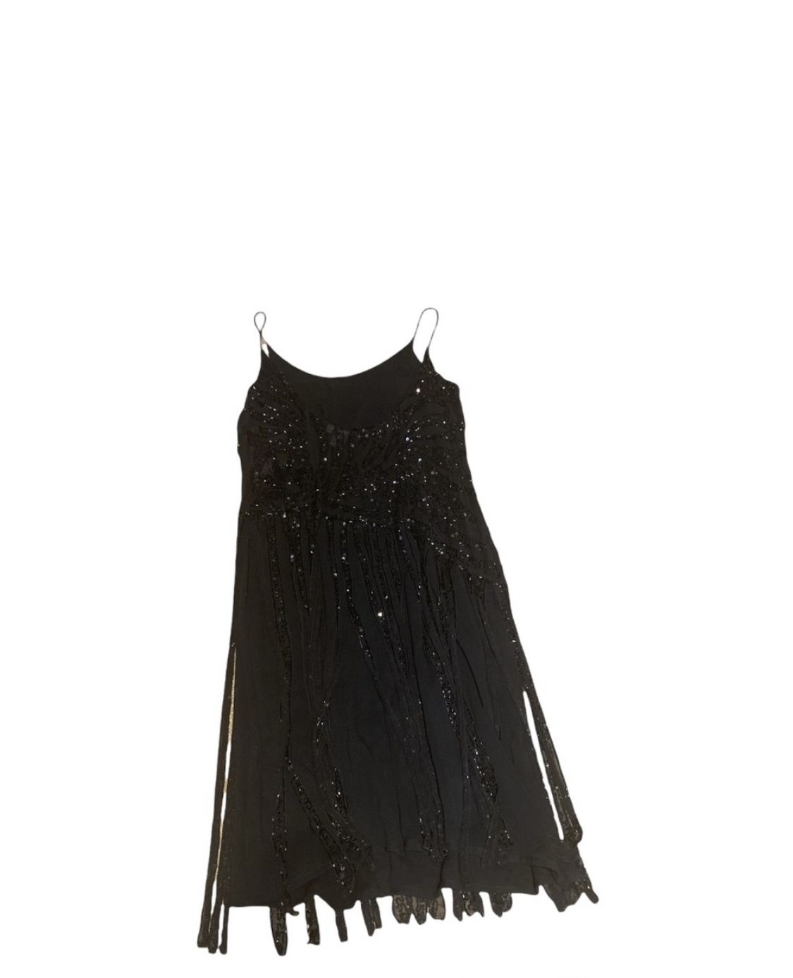 Style 962200h SCALA Size 14 Prom Satin Black Cocktail Dress on Queenly