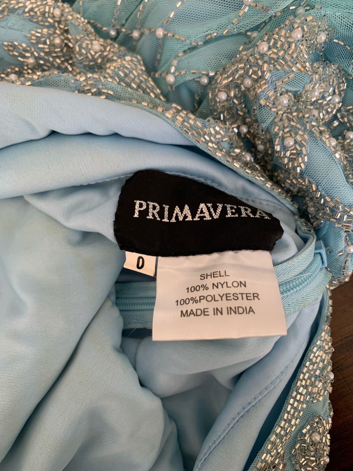 Primavera Size 0 Prom Plunge Blue Floor Length Maxi on Queenly