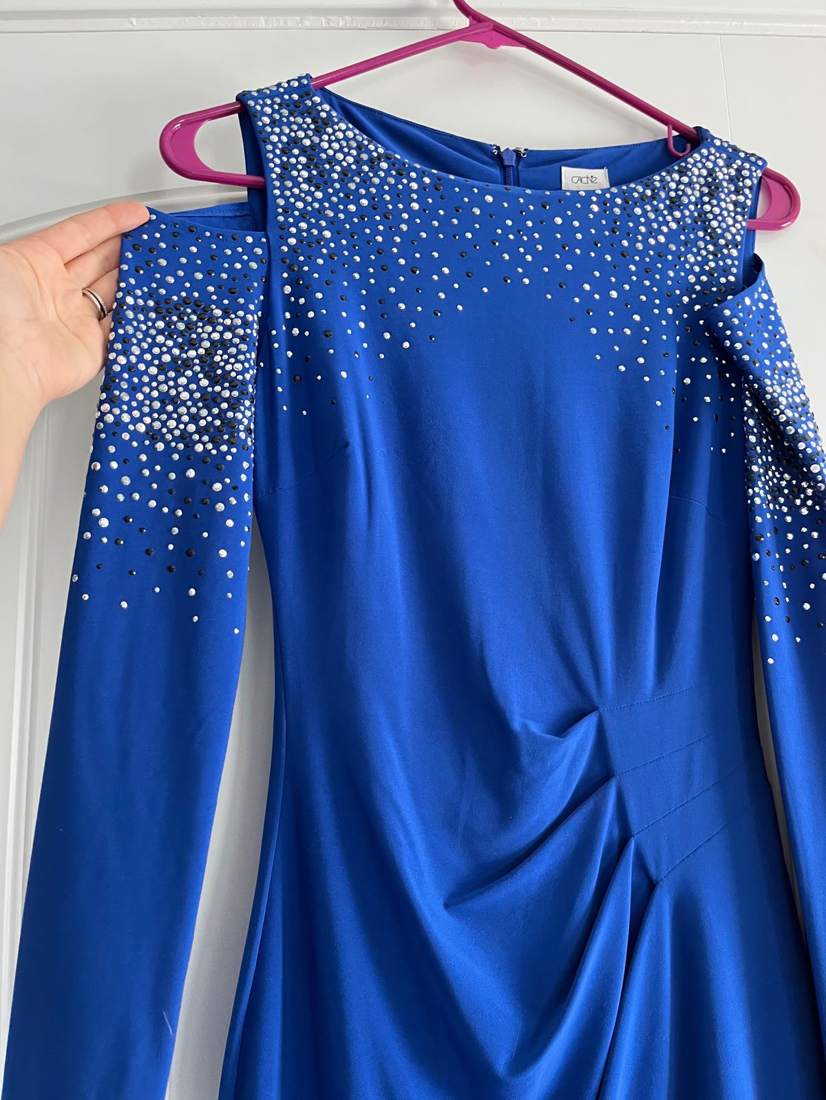 Cache Size 2 Homecoming Long Sleeve Blue Cocktail Dress on Queenly
