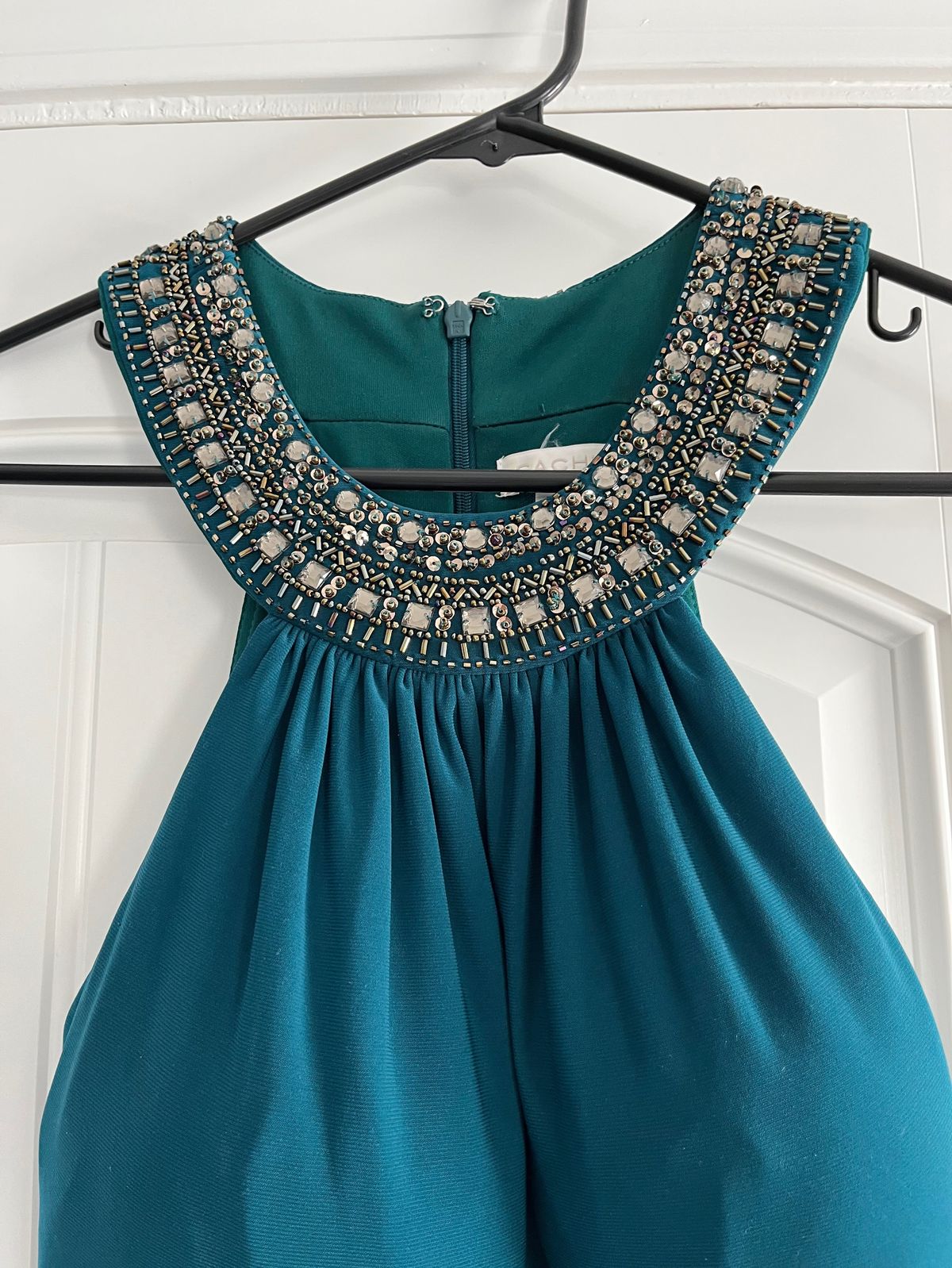 Cache Size 0 Homecoming High Neck Green Cocktail Dress on Queenly