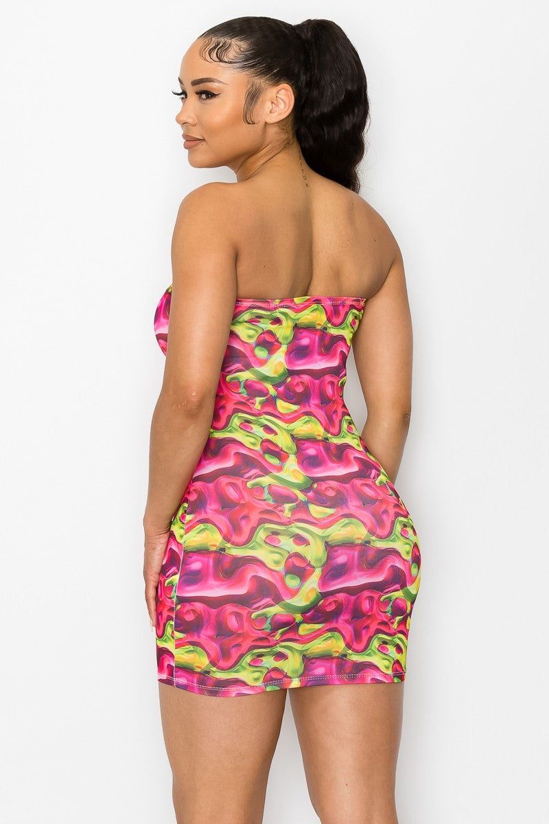 Size 4 Satin Multicolor Cocktail Dress on Queenly