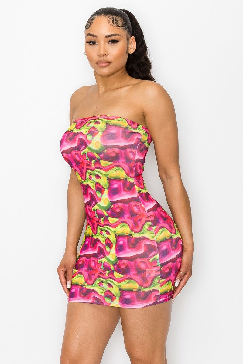 Size 4 Satin Multicolor Cocktail Dress on Queenly