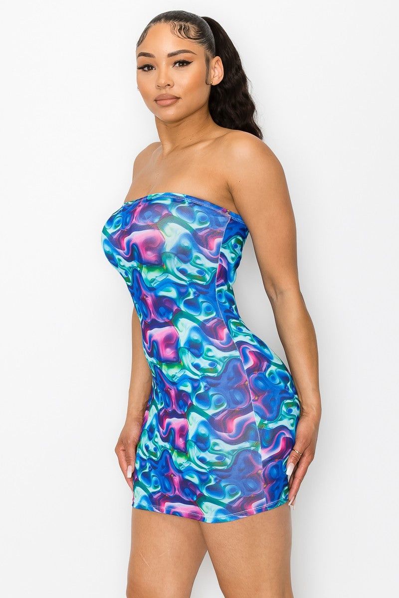 Size 12 Satin Multicolor Cocktail Dress on Queenly